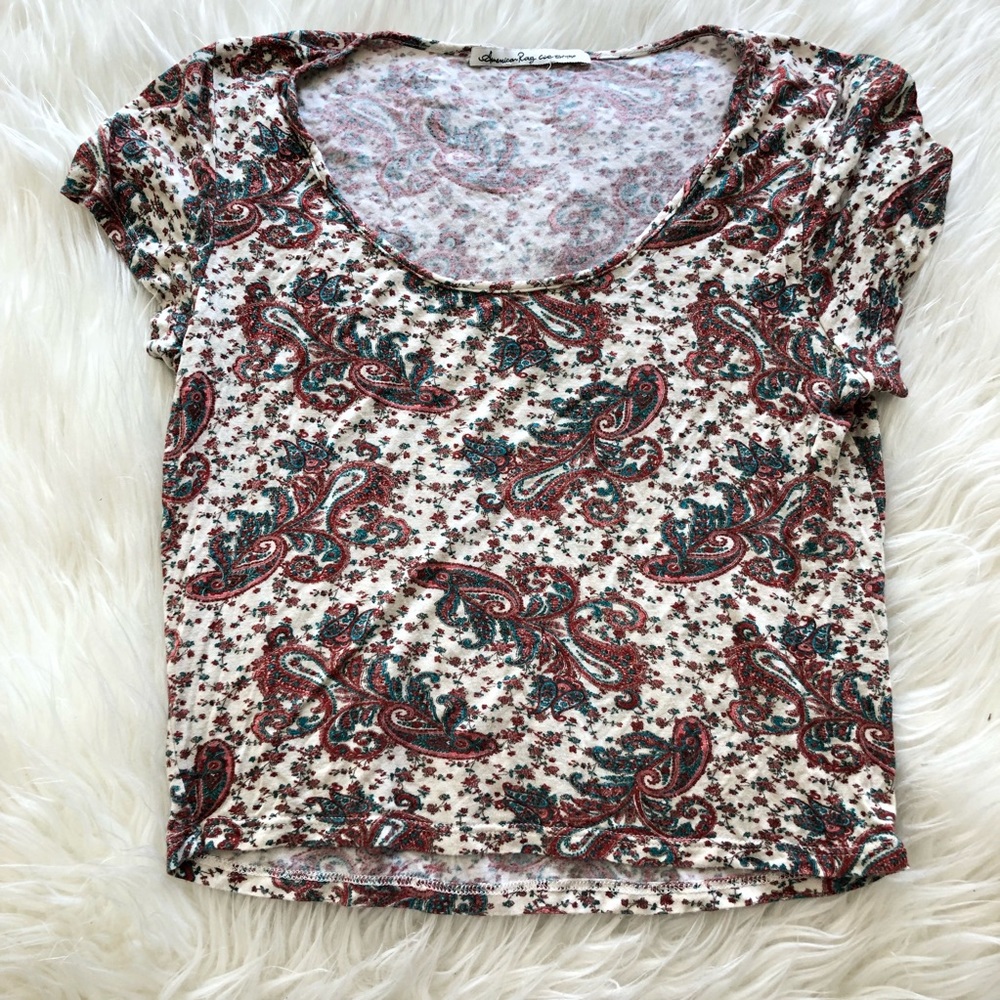 American Rag Paisley crop top